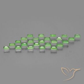 Pedras preciosas de Granada Tsavorita verde vivo natural de 1.81 ct, baguete, VS