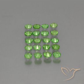 Pedras preciosas de granada tsavorita verde natural de 1,56 ct, corte redondo, VS
