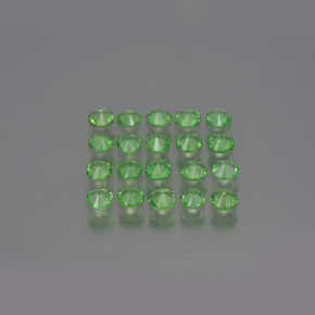 Pedras preciosas de granada tsavorita verde natural de 1,61 ct, corte redondo, VS