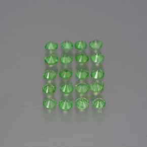 Pedras preciosas de granada tsavorita verde natural de 1,94 ct, corte redondo, VS