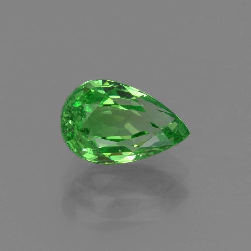 Granada tsavorita verde natural 1,52ct, formato de pêra, VS