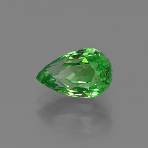 Granada tsavorita verde natural 1,52ct, formato de pêra, VS