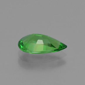 Granada Tsavorita verde intenso Natural 1.26ct, Formato de pêra, VVS-VS