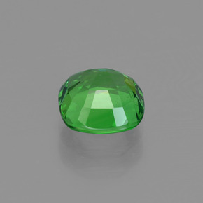 Granada tsavorita verde natural 1,10ct, almofada cortada, VS