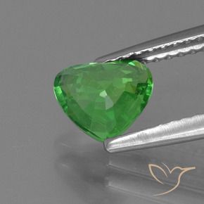 Granada Tsavorita Verde médio Natural 1.10ct, Coração, VS-SI