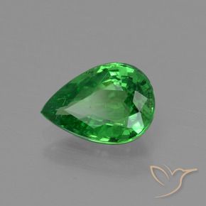 Granada Tsavorita Verde claro Natural 1.09ct, Formato de pêra, VS-SI