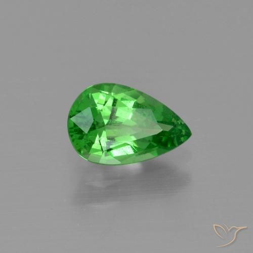 Granada Tsavorita Verde claro Natural 1.07ct, Formato de pêra, VS