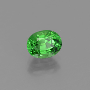 Granada Tsavorita verde elétrico Natural 1.01ct, Corte Oval, VS