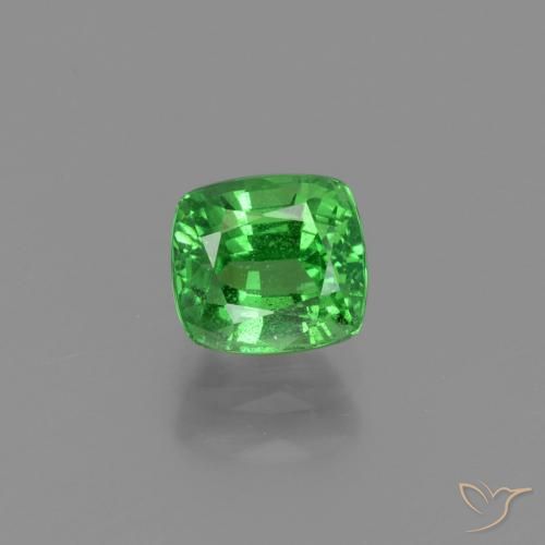 1,18 quilates de granada tsavorita lapidada em almofada, 5,8 x 5,3 mm da Tanzânia, Photo A