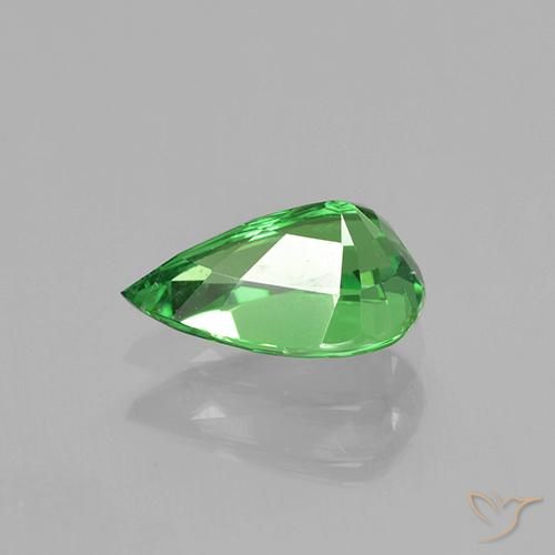 Granada Tsavorita Verde claro Natural 1.17ct, Formato de pêra, VS