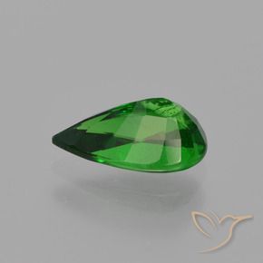 Granada Tsavorita verde intenso Natural 1.18ct, Formato de pêra, SI