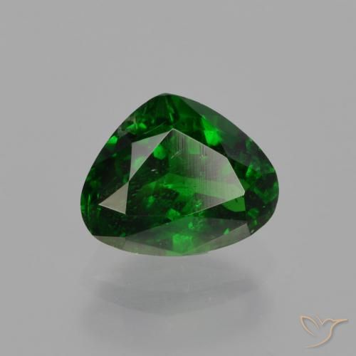 Granada Tsavorita Verde floresta Natural 1.31ct, Formato de pêra, SI