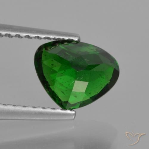 Granada Tsavorita Verde floresta Natural 1.31ct, Formato de pêra, SI