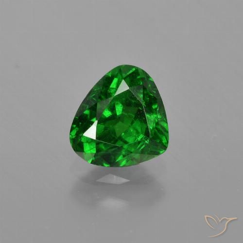 Granada tsavorita verde natural 1,06ct, formato de pêra, VS-SI