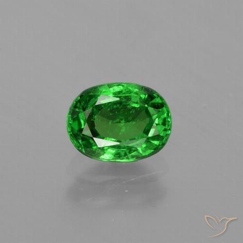 0,99 quilates de granada tsavorita de corte oval, 6,7 x 5,1 mm da Tanzânia, Photo A