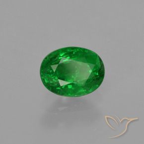 Granada Tsavorita Verde médio Natural 0.75ct, oval, SI