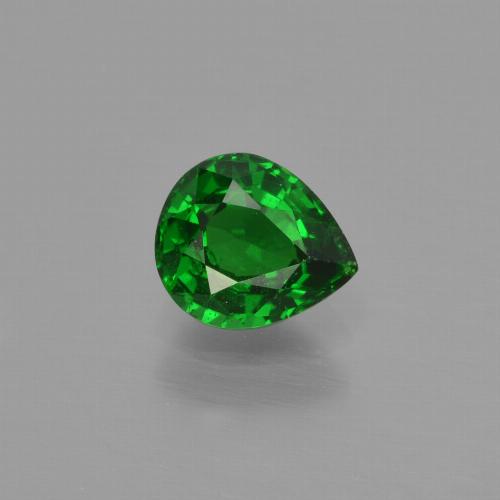 Granada tsavorita verde natural 0,88ct, formato de pêra, VS-SI