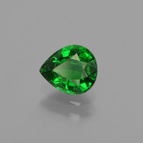 Granada tsavorita verde natural 0,88ct, formato de pêra, VS-SI