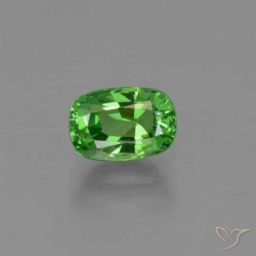 Granada Tsavorita Floresta Verde Brilhante Natural 1.02ct, Almofada cortada, VS