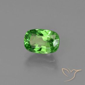 Granada Tsavorita Floresta Verde Brilhante Natural 1.02ct, Almofada cortada, VS