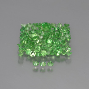 Pedras preciosas de granada tsavorita verde natural de 3,73 ct, corte redondo, VS