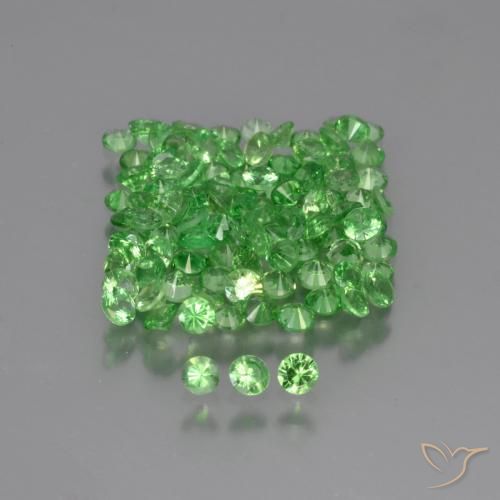 4.91ctw Natural Verde claro Granada Tsavorita, Redondo, VS
