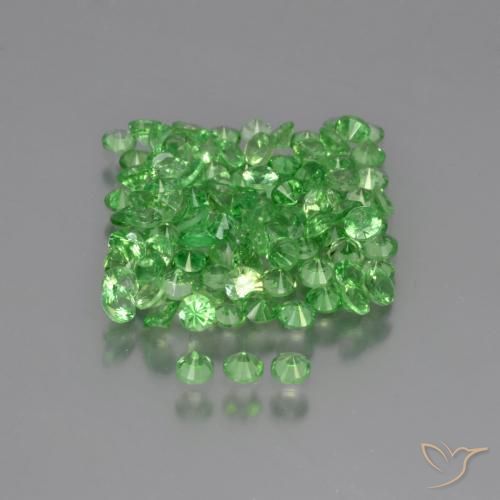 Pedras preciosas de Granada Tsavorita Verde claro natural de 4.91 ct, Redondo, VS