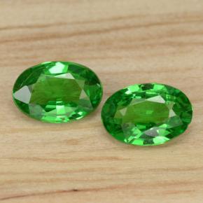 Pedras preciosas de granada tsavorita verde natural de 0,85 ct, corte oval, VS
