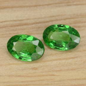 Pedras preciosas de granada tsavorita verde natural de 0,85 ct, corte oval, VS