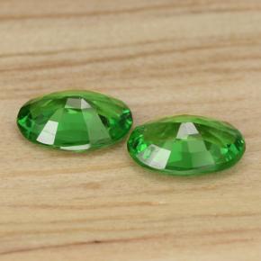 Pedras preciosas de granada tsavorita verde natural de 0,85 ct, corte oval, VS