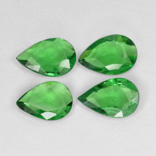 Pedras preciosas de Granada Tsavorita Verde médio natural de 1.21 ct, Formato de pêra, VS