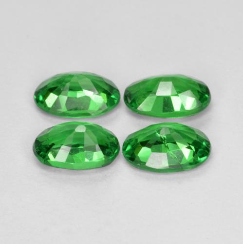 Pedras preciosas de granada tsavorita verde natural de 1,95 ct, corte oval, VS