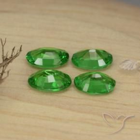 Pedras preciosas de Granada Tsavorita Floresta Verde Brilhante natural de 1.65 ct, oval, VS