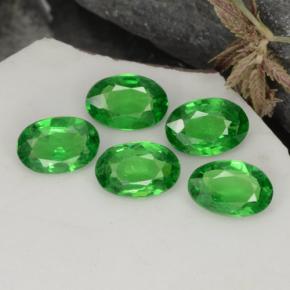 Pedras preciosas de granada tsavorita verde natural de 2,01 ct, corte oval, VS