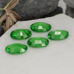 Pedras preciosas de granada tsavorita verde natural de 2,01 ct, corte oval, VS