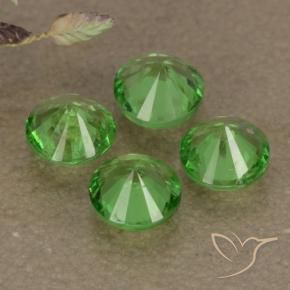 Pedras preciosas de granada tsavorita verde natural de 1,03 ct, corte redondo, VS