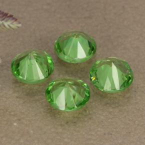 Pedras preciosas de granada tsavorita verde natural de 0,85 ct, corte redondo, VS