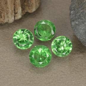 Pedras preciosas de granada tsavorita verde natural de 1,01 ct, corte redondo, VS