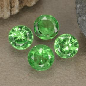 Pedras preciosas de granada tsavorita verde natural de 1,01 ct, corte redondo, VS