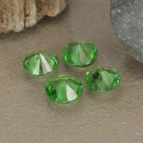 Pedras preciosas de granada tsavorita verde natural de 1,01 ct, corte redondo, VS