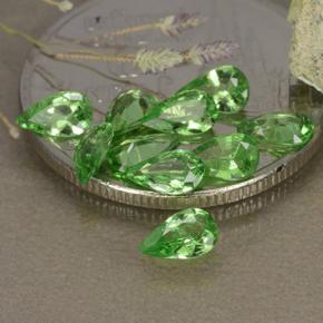 Pedras preciosas de granada tsavorita verde natural de 1,48 ct, formato de pêra, VS