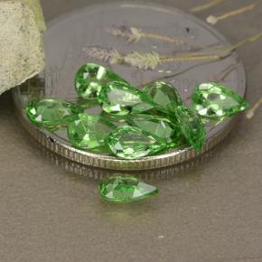 Pedras preciosas de granada tsavorita verde natural de 1,48 ct, formato de pêra, VS