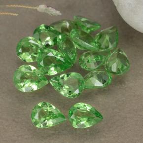 Pedras preciosas de granada tsavorita verde natural de 2,07 ct, formato de pêra, VS