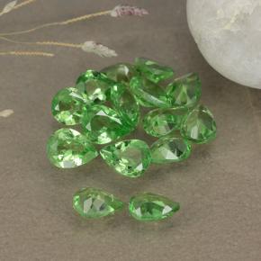 Pedras preciosas de granada tsavorita verde natural de 2,07 ct, formato de pêra, VS