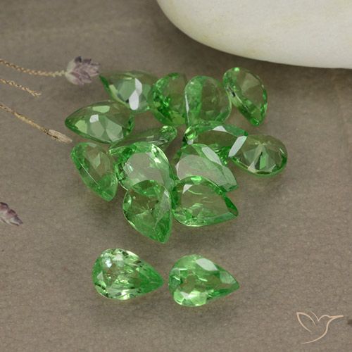 1.98ctw Natural Verde claro Granada Tsavorita, Formato de pêra, VS