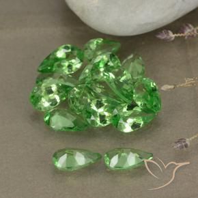 Pedras preciosas de Granada Tsavorita verde elétrico natural de 3.12 ct, Formato de pêra, VS