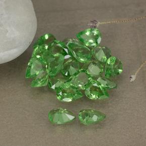 Pedras preciosas de granada tsavorita verde natural de 2,99 ct, formato de pêra, VS