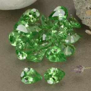 Pedras preciosas de Granada Tsavorita Verde claro natural de 2.97 ct, Formato de pêra, VS