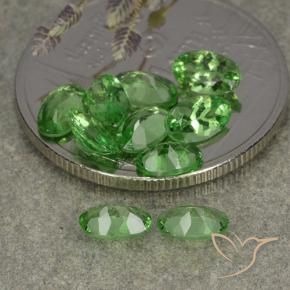 Pedras preciosas de granada tsavorita verde natural de 2,52 ct, corte oval, VS