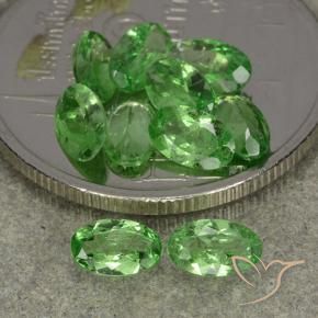 Pedras preciosas de Granada Tsavorita Verde natural de 2.16 ct, oval, VS